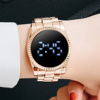 Digitale Armbåndsure til Både Mænd og Kvinder Watch Mode Multi-funktion Den Nye Trend Stål Bælte, LED Bevægelse