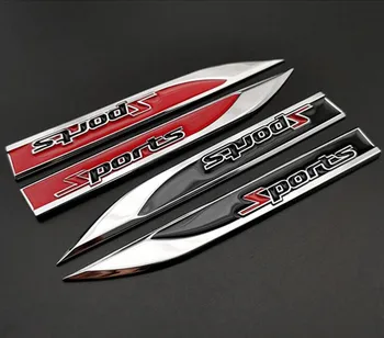 3D-Metal-Side Wing Logo Badge Fender Bil Mærkat for Nissan Qashqai Juke X-trail Bemærk Tiida Skoda Yeti hurtige Ford focus 2 3