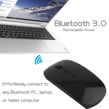 Kebidumei Bærbare Genopladelige Trådløse Mus Til Bærbare PC Tabletter Computer Bluetooth 3.0 Gaming Justerbar 1200 DPI Mus