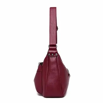 2019 Kvinder Messenger Tasker Kvindelige Blødt Læder Skulder Taske I Vintage Håndtaske Sac A Main Damer Vintage Crossbody Tasker Til Kvinder