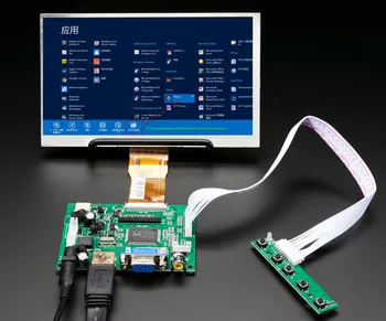 1024*600 Skærm LCD TFT Skærm med Fjernbetjeningen Driver yrelsen 2AV HDMI VGA Lattepanda Raspberry Pi Pi Banan