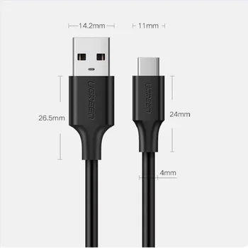 Ugreen USB 3.0-Kabel På 2,4 EN USB-C Kabel-Hurtig Opladning USB Type-C Data Oplader Ledning Kabel