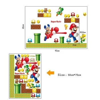 Dejlige Super Mario Vinyl Flytbare Væg-Mærkat Mærkat Hjem Decors Giant Bros Børn Flytbare Væg-Vindue Klistermærke Home Decor Decal