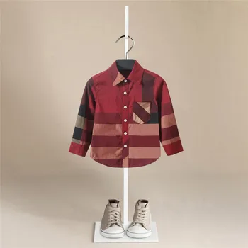 Baby Dreng-Shirt Nye Mode, Børn Solid Bomuld Toppe Kids langærmet Bluse Tøj, Rød og Blå t-Shirts til Drenge Tøj