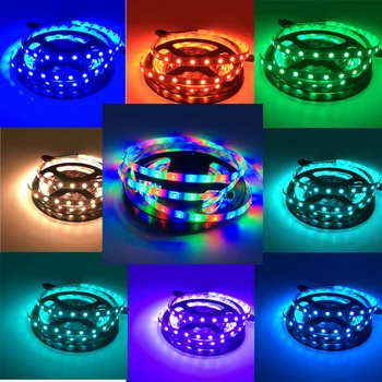 LED Strip 3528 5050 DC12V 60LEDs/m Fleksibel RGB LED Lys 3528 5050 LED Strip 300LEDs 5m/masse