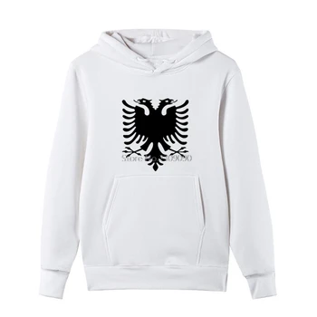 Albanien Mænd sweatshirt Mænds Bomuld Fleece Trøje Eagle Banner Hættetrøjer Cool Toppe Harajuku Streetwear