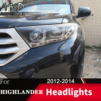 Hoved Lampe Til Bilen Toyota Highlander 2012-Kluger, Forlygter, tågelygter Dag Kører Lys DRL H7 LED Bi-Xenon Pære Bil