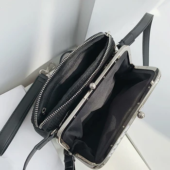 Mode klip shell kvinder skulder tasker designer håndtasker retro fløjlsbukser crossbody taske kvindelige små punge, clutches 2020 vinter