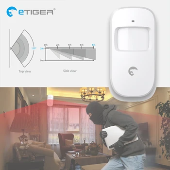 Etiger S4 Plus Trådløs Dør-Sensor WiFi/GSM Alarm Systemer med Udendørs Sol Sirene og Udendørs WiFi Kamera Wrok Med Tuya