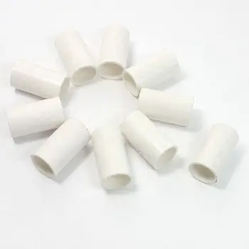 10 Stk 16 mm Indvendig Diameter Lige PVC-Rør Stik Beslag, Hvid