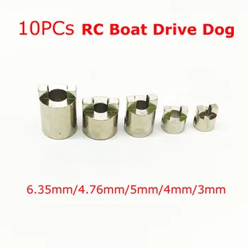 10stk Metal Drev Dog Aksel Krykke Propel Padle Gaffel 3 mm/4 mm/5 mm/6,35 mm/4.76 mm til RC Model Båd DIY Tilbehør