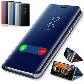 For OnePlus 8 Pro Tilfælde Flip Mirror Stå Telefon Tilfældet For OnePlus 8 dække Beskyttende Luksus Plus 8 Pro Oneplus8 8Pro 1+8 sager