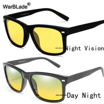 WarBLade Vintage Polariseret Night Vision Solbriller Mænd Fotokromisk Sol briller Dag Nat Beskyttelsesbriller, Anti-glare Briller Kørsel