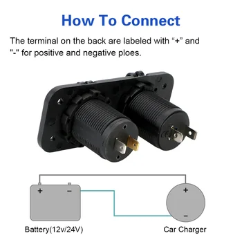 LEEPEE 12-24V Bilens Cigarettænder Oplader Power Adapter Stik Splitter 5V Dual USB-Opladning, Bil Tilbehør Til Bilen Og RV
