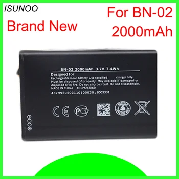 ISUNOO Batería BN02 BN-02 2000mAh Batteri For Nokia-XL/XL 4G RM-1061 RM-1030 RM-1042 For BYD BN-02