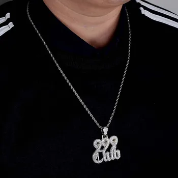 Missfox Hip Hop 999 Kraniet Klub Personlig Halskæde 24k Forgyldt Hq Cubic Zirconia Punk Mænds Medaljon Vedhæng
