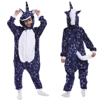 Kigurumi Piger Drenge Unicorn Pyjamas Børn buksedragt Nattøj Børn, Dyr Flannel Licorne Baby Onesies Pegasus Nattøj
