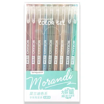 Flerfarvet Farve Pen Sæt Morandi Farve Sød Gave Studerende Skoleartikler Markør Brevpapir, Tilbage Til Skole