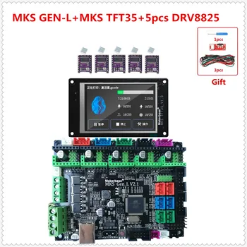 MKS GEN L V2.1 + MKS TFT35 LCD 3D printer tilbehør støtte a4988 DRV8825 tmc2100 tmc2208 tmc2130 TMC2209 stepper driver plade