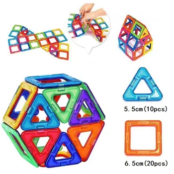 Magnetiske byggeklodser Børn Pædagogisk Legetøj af Plast DIY Blokke legetøj For Børn Gave