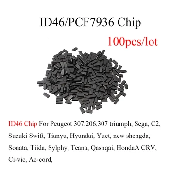 100pcs/masse Auta Fjernstyret Bil-tasten ID46 Chip Transponder Chip Blank PCF7936AS PCF7936 ID46 Chip Til peugeot for Citroen Til Honda