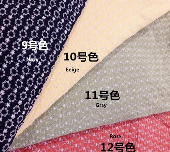 2020 Nye 15 farver colorido tela de algodón bordado tela de encaje hecho a mano DIY accesorios de ropa ancho 130cm 1 yarda
