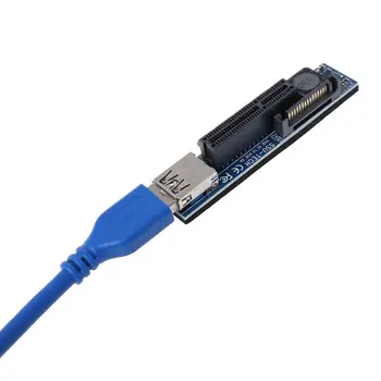 Tilføje Kort PCI Express USB 3.0 Adapter Raiser Extender PCIE Riser Card USB 3.0-PCI-E-SATA PCI-E Riser PCI Express X1 til X4 Slot