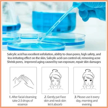 15 ml Salicylsyre Løsning, der Fjerner Bumser, Hudorme Porer Faldende Væsentlig Væske Porer Skrumpe Serum