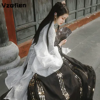Traditionelle Hanfu Kjole Tang Passer Broderet Prinsesse Kjole Pige Kinesiske Antikke Orientalske, Elegante Hanfu Kjole Fe Cosplay