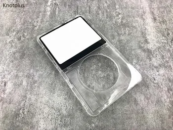 Knotolus gennemsigtig plastik foran frontplade silver metal tilbage boliger case cover til iPod 5th gen video 30gb 60gb 80gb