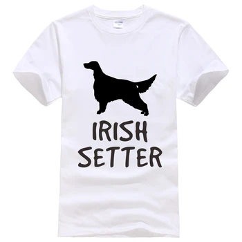 Irsk Setter hunden elsker ejer Tee Shirt Unisex Fashion Kvinder Mænd Kort Ærme mode stil Shirt