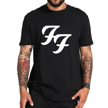 Foo Fighters Tshirt Amerikansk Rock-Band Logo Print Tee Shirt i Åndbar Homme Besætning Hals EU Størrelsen af Høj Kvalitet, Rent Bomuld Toppe