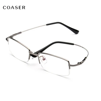 Titanium Mænd Briller Optiske Briller Ramme Læsning Briller Oversize Hukommelse Fleksibel Firkantede Briller Klar Linse