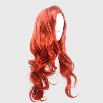 Halloween kvinder Kuld Havfrue cosplay Paryk Pincess Ariel rød bølget hår Party Stage Rolle Spiller taylor red stylet paryk