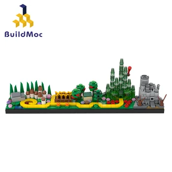 BuildMoc 53107 The Wizard of Oz skyline grønne skov skyline opbygning af model byggesten for børns legetøj gaver