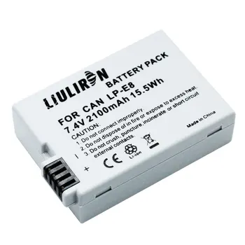 7.4 v 2100mah batería LP-E8 LP-E8 LPE8 Batteri til Canon EOS 550D 600D 650D 700D X4 X5 X6i X7i T2i T3i