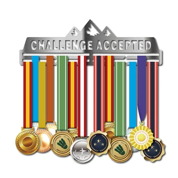 Udfordring accepteret medalje bøjle Sport medalje bøjle til løb,svømning,gymnastik,taekwondo,hold 32+ medaljer