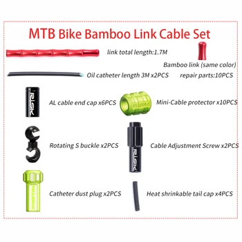 RISIKO Aluminium Cykel-Kabel-Sæt Til MTB Cykel Bremse/Flytte Bambus Link Kabel Boliger Kit Ultralet Cykel Kabel-Tilbehør