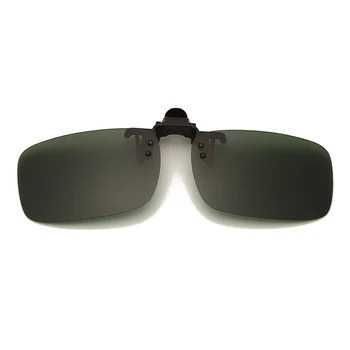 Klip på Flip-op Polariseret Linse For Recept Briller til Mænd, Kvinder Square Kørsel Night Vision Briller UV-Beskyttelse Solbriller