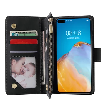 Lynlås Wallet Læder Telefonen Sagen For Huawei P40 Pro P30 Lite Mate 30 Pro Ære 20 10i S Smart 2019 Flip Case Book Magnetiske Sag