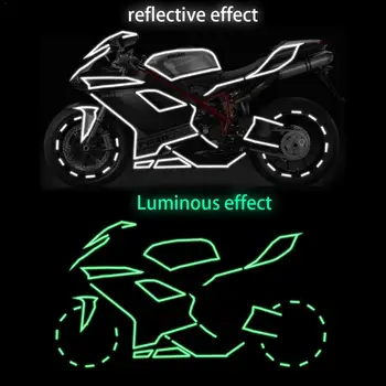 5m Reflekterende Bil, Motorcykel Og Hjelm Tape Striber PET Lysende Langvarig Cykel Grønne Reflektor Klistermærke Til Motorcykel