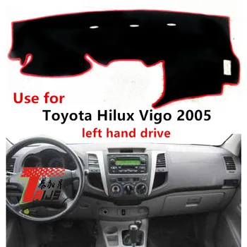 Taijs venstrestyret bil dashboard dækker for Toyota Hilux Vigo 2005 beskyttende dacron auto dashboard mat tæppe til hilux vigo
