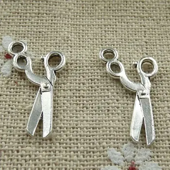 540 stykker tibetansk sølv saks charms 23x12mm #349