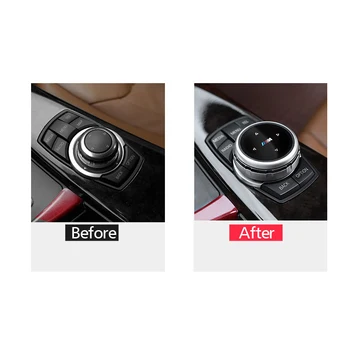 IDrive Car Multimedia Knapper Dække Klistermærker til BMW X1 X3 X5 X6 F30 E90 F32 F10 F20 F01 F34 GT Z4 F15 F16 F25 E70 E71 Tilbehør