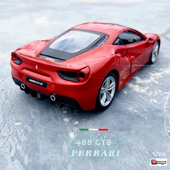 Bburago 1:24 Ferrari 488 GTB samling producent autoriseret simulering legering bil model håndværk dekoration samling toy værktøj