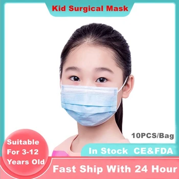 Erhverv Medicinsk Maske Barn Børn Kirurgisk Maske, 3-Lags Anti-Inficere Nonwoven Disponibel Åndbar Ansigt Kirurgisk Maske