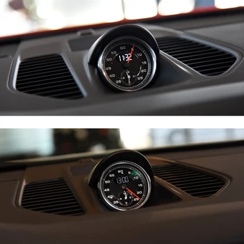 Stopur kompas centrale konsol dækning for porsche 911 serie gang elektroniske måler ur dashboard center ur kompas