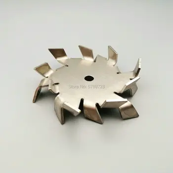 1pc, der anvendes i laboratoriet 304 rustfrit stål Sawtooth sprede disc, der er Egnet til at blande med høj viskositet materiale omrøring plade