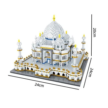 9914 Verden Berømte Arkitektur, Indien Taj Mahal Palace 3D-Model Diamond Mini DIY byggesten Legetøj for Børn
