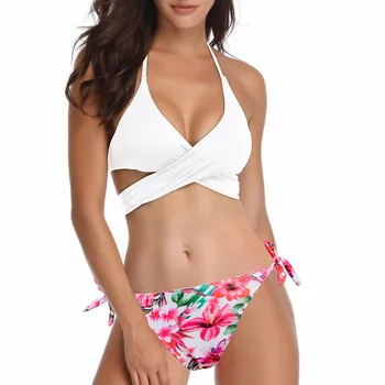 Badetøj til kvinder bikini 2019 sexede kvinder badetøj Kvinder Sexet Solid Bikini Sæt Push-Up Polstret Badetøj Badning Badedragt BeachwearC4